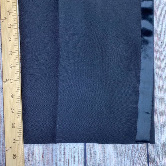 TEMPESTA Black Dressy Tuxedo Slacks Puddle Pants 4 - Picture 13 of 14